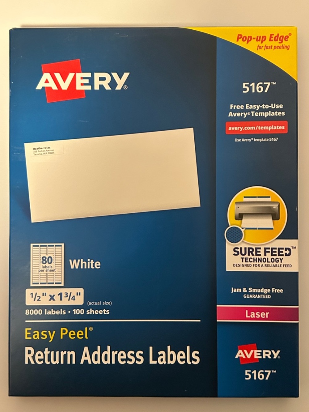 🆕 Avery Easy Peel Return Address Labels